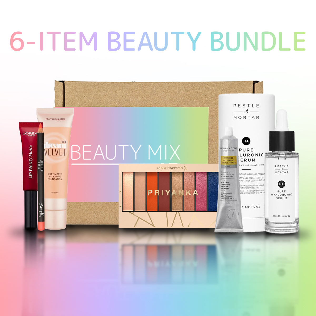 6-Item Beauty Bundle, Makeup & Skincare - Beauty Mix