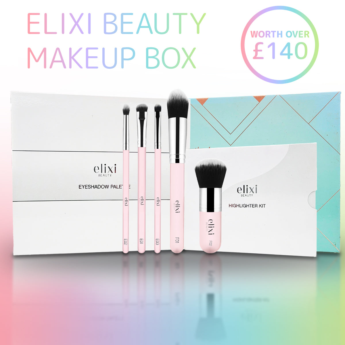 Elixi Beauty Palette & Makeup Brush Collection - Beauty Mix